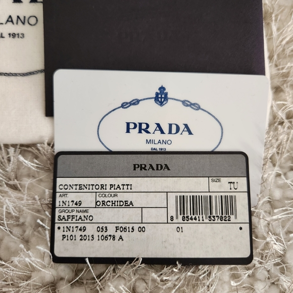 AUTHENTIC PRADA Contenitori Piatti Pink Orchidea Saffiano Clutch - Picture 11 of 16